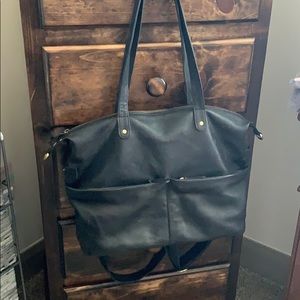 Leather backpack bag